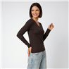 Mujer sweater bremer liso escote V - CAL