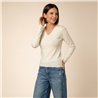 Mujer sweater bremer liso escote V - CAL