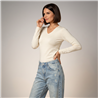 Mujer sweater bremer liso escote V - CAL