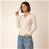 Mujer sweater bremer liso escote V - CAL