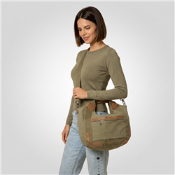 Bolso lona frente bolsillo cierre - GO