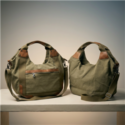 Bolso lona frente bolsillo cierre - GO