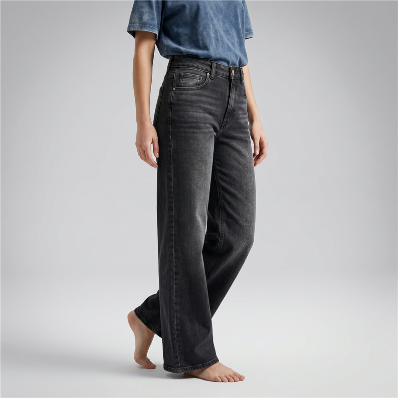 Mujer pantalon jean recto elastizado - BEL