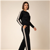 Mujer conjunto tejido elastizado galon laterales color - CAL
