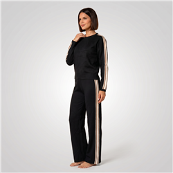 Mujer conjunto tejido elastizado galon laterales color - CAL