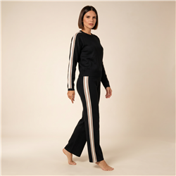 Mujer conjunto tejido elastizado galon laterales color - CAL