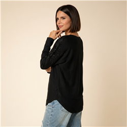 Mujer sweater bremer amplio mangas brillos - OG