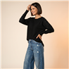 Mujer sweater bremer amplio mangas brillos - OG
