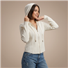 Mujer campera hilo morley capucha - CAL