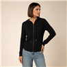 Mujer campera hilo morley capucha - CAL