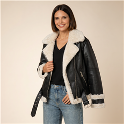 Mujer campera gamulan cinturon - CAL