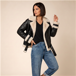 Mujer campera gamulan cinturon - CAL