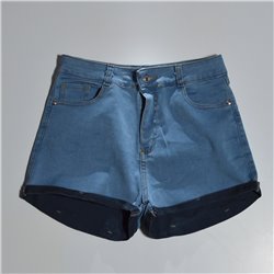 Mujer Short jean elastizado ruedo EMB