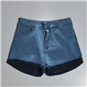 Mujer Short jean elastizado ruedo EMB