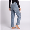 Mujer pantalon jean moon frente recorte flores estrass - OG