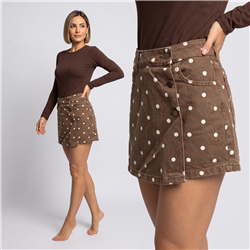 Mujer short pollera jean alunare - TI