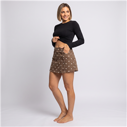 Mujer short pollera jean alunare - TI