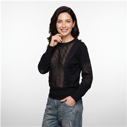Mujer sweater bremer combinado guipur - FRA