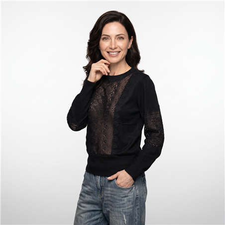 Mujer sweater bremer combinado guipur - FRA