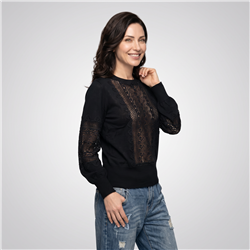 Mujer sweater bremer combinado guipur - FRA