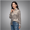 Mujer camisa seda print laminada - FRA
