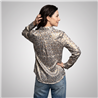 Mujer camisa seda print laminada - FRA