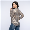 Mujer camisa seda print laminada - FRA
