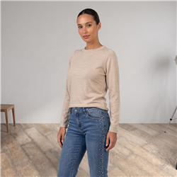 Mujer sweater bremer cuello redondo liso - CA