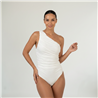 Mujer bodie tull drapeado - W