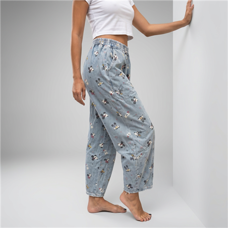 Mujer pantalon jean moon cintura elastica estampa DISNEY - OG