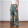 Mujer pantalon jean wide leg estampa OSITOS - OG