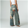 Mujer pantalon jean wide leg estampa OSITOS - OG