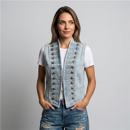 Mujer chaleco jean NAPOLEON - OG
