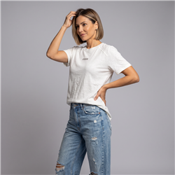 Mujer remera algodon frente brillo COCO - OG
