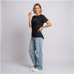 Mujer remera algodon frente brillo COCO - OG