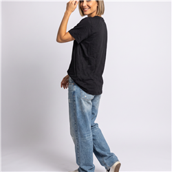 Mujer remera algodon frente brillo COCO - OG