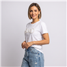 Mujer remera algodon frente tachas perlas GOOD - OG