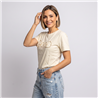 Mujer remera algodon frente tachas perlas GOOD - OG