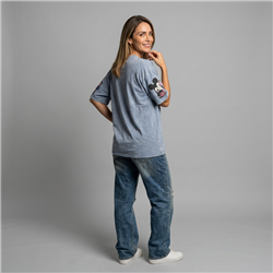 Mujer remeron algodon batic estampa mickey anteojos lentejuelas - OG