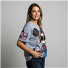 Mujer remeron algodon batic estampa mickey anteojos lentejuelas - OG