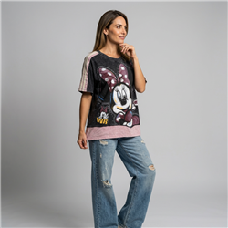 Mujer remeron algodon batic estampa estrass perlas MINNIE - OG