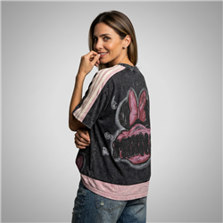 Mujer remeron algodon batic estampa estrass perlas MINNIE - OG