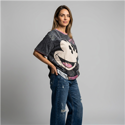 Mujer remeron algodon batic estampa lentejuelas MICKEY - OG
