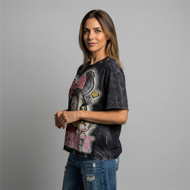 Mujer remeron algodon batic estampa lentejuelas MINNIE - OG