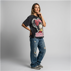 Mujer remeron algodon batic estampa lentejuelas MINNIE - OG