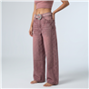 Mujer pantalon jean baggy brillos cinturon strass - OG