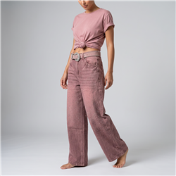 Mujer pantalon jean baggy brillos cinturon strass - OG