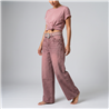 Mujer pantalon jean baggy brillos cinturon strass - OG