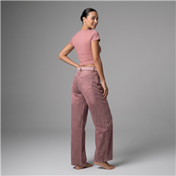 Mujer pantalon jean baggy brillos cinturon strass - OG