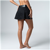 Mujer pollera gabardina frente tachas cinto - W